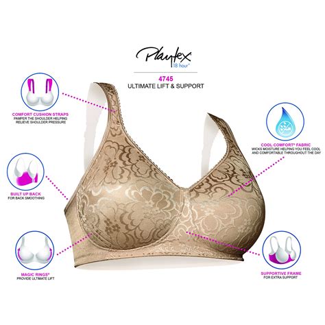 Front close wireless bra with magic lift support